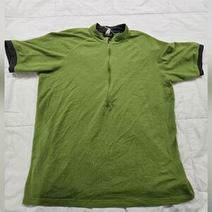 Ibex Green and Black Half-Zip Shirt